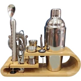 تصویر ست بار سرد دو طبقه 11 تکه Bartender Kit Cocktail Shaker Set