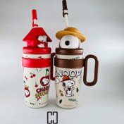 تصویر لیوان تمبر چری اسنوپی با نی – طراحی کارتونی زیبا با دسته و درب (نسخه روز شیرین) برند snoopy Snoopy Cherry Tumbler Cup with Straw – Cute Cartoon Design with Handle u0026 Lid (Sweet Day Edition)