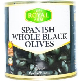 تصویر زیتون سیاه کامل اسپانیایی رویال آرم 2600 گرم ROYAL ARM ROYAL ARM spanish whole black olives 2600 g