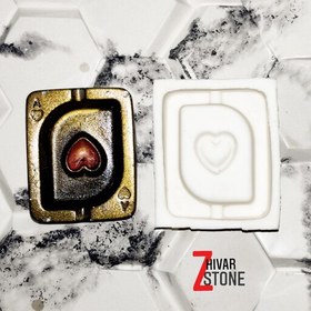 تصویر قالب سیلیکونی زیرسیگاری طرح دل سایز ۸ در ۱۰ سانت 