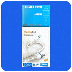 تصویر کابل شارژ USB به لایتنینگ ایکس کین مدل XK-X209 طول 3 متر قابلیت انتقال فایل 