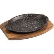 تصویر تابه گریل چدن نالینو مدل Sorin با استند چوبی 