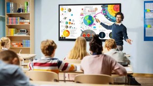 تصویر اسمارت برد 75 اینچ ( با کامپیوتر و وبکم ومیکروفن) Smart board 75