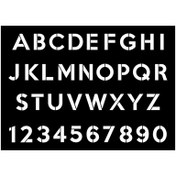 تصویر شابلون مدل اعداد و حروف الفبای انگلیسی کد SP673-1 