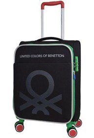 تصویر چمدان و ساک مشکی مردانه زنانه Benetton Ultra Light Luxury پارچه لوکس اندازه کابین بنتون اورجینال United Colors of Benetton 