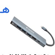 تصویر هاب 6 پورت Type C بیاند BA-415 با 3 پورت 3.0 USB و 1 پورت HDMI و LAN و قابلیت PD 