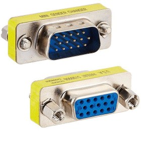 تصویر مبدل VGA BARREL یک سر نری یک سر مادگی 