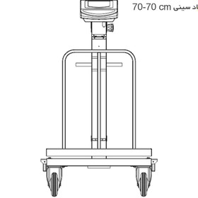 تصویر باسکول چرخدار محک 500 کیلویی گالوانیزه مدل MDS13000 