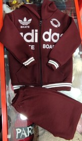 تصویر سویشرت و شلوار اسپرت Adidas - سایز 45 / زرشکی 