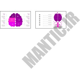 تصویر قالب پاورپوینت اینفوگرافیک مغز | طراحی حرفه‌ای برای ارائه‌های مدیریتی و خلاقانه 