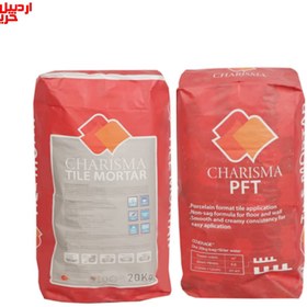 تصویر چسب کاشی و سرامیک اسلب پودری (Pft) کاریزما سفید – Charisma Tile Mortar (Pft) 20kg 