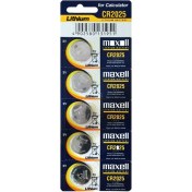 تصویر باتری سکه ای مکسل مدل CR2025 لیتیوم ۱ عددی 