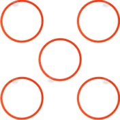 تصویر حلقه چابکی گرد ژله ای بسته 5 عددی 