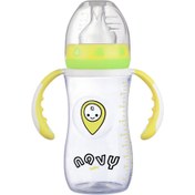 تصویر شیشه شیر دسته دار مدل کلاسیک پلاس دهانه عریض (270ml) برند ناوی بیبی 