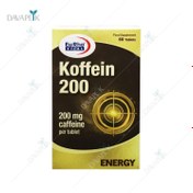 تصویر قرص کافئین 200 یوروویتال 60 عددی Eurho Vital Kaffein 60 Tabs