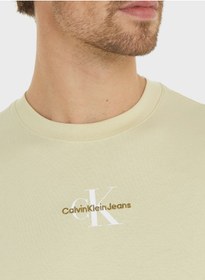 تصویر تی‌شرت گردن گرد لوگو برند calvin klein jeans Logo Crew Neck T-Shirt