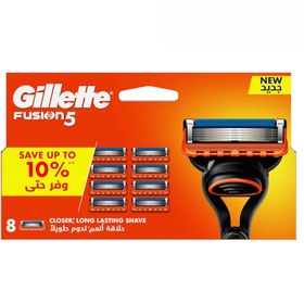 تصویر یدک خودتراش ژیلت فیوژن مدل Fusion 5 هشت عددی Gillette Fusion5 Mens Razor Blade Refills 8 count