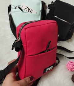 تصویر کیف مدل زارا پاسپورتی - صورتی پر 