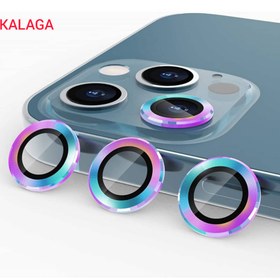 تصویر محافظ لنز رینگی آیفون V2 3D - مشکی / ۱۲ پرو و پرومکس camera lens protector V2 3D