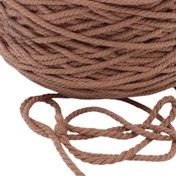 تصویر نخ مکرومه کتان تابیده شکلاتی ۴ میل ۱۵۰ گرمی 