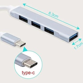 تصویر هاب 4 پورت USB-C مدل 9701 Hub 4 USB-C ports model 9701