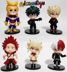 تصویر فیگور انیمه مای هیرو آکادمی سایز ۱۰ سانتیمتر مجموعه ۶ عددی 