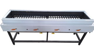 تصویر کباب پز آهنی 2 متری دهنه 40 برند وین شف 2-Meter Iron Kebab Grill with 40 cm Width Win Chef Brand