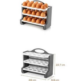 تصویر جا تخم مرغی وینف ۳۰ عددی خاکستری 