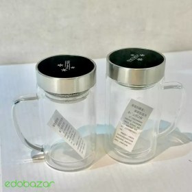 تصویر لیوان دمنوش مدل شیشه ای 