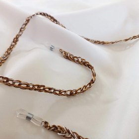 تصویر بند عینک قلاب بافی ابریشم قهوه ای کد ۱۳۵۱ 