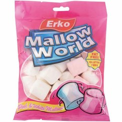 تصویر مارشملو ارکو 150 گرم سفید صورتی | Erko mallow world pink & white 