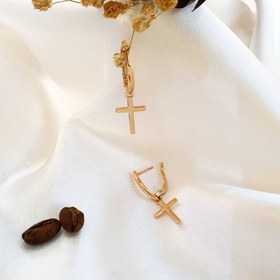 تصویر گوشواره زنانه آویز طرح صلیب ژوپینگ مدل XUPING 863 