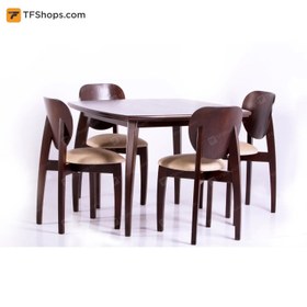 تصویر میز و صندلی تهران فرم مدل L2 سایز چهار نفر گردویی ا Dining Table Dining Table
