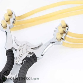 تصویر تیرکمان سنگی فلزی سه کش 