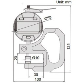 تصویر ضخامت سنج ورق دیجیتال اینسایز 10 - 0 میلی متر مدل 101-2871 - فروشگاه ست ابزار 