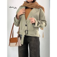 تصویر ترنج کت بارونی کمربندی 