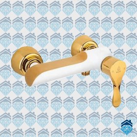 تصویر شیر توالت آرنیکا سفید طلایی کیان Arnika golden White Toilet