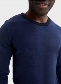 تصویر ژاکت بافتنی یقه گرد برند Defacto Knitted Crew Neck Sweater