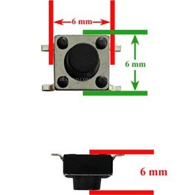 تصویر دکمه لپ تاپ SMD 6x6x6mm 