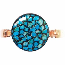 تصویر دستبند و انگشتر مسی طرح فیروزه کوب ا Necklace and Ring Turquoise Design Necklace and Ring Turquoise Design