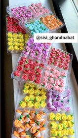 تصویر قندآیسینگ رزت حبه ای - قرمز 