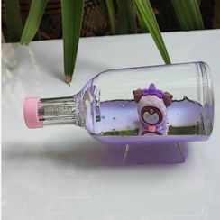 تصویر دکوری بطری طرح کرومی چراغدار 