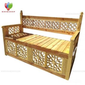 تصویر تخت سنتی چوبی 60*160 کد 238 