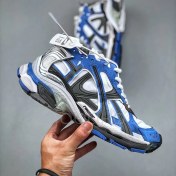 تصویر کتانی مردانه بالنسیاگا رانر چرم سفید 