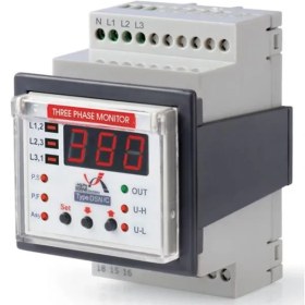 تصویر کنترل فاز دیجیتال برنا الکترونیک BORNA Electronic Digital Phase Monitoring Relay