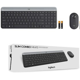 تصویر کیبورد و ماوس بی سیم لاجیتک مدل MK470 SLIM MK470 SLIM Wireless Keyboard and Mouse