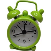 تصویر ساعت رومیزی فانتزی زنگ دار سایز ۴ سانتی سبز 