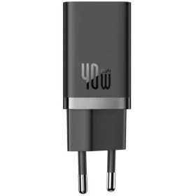 تصویر شارژر دیواری 40 وات بیسوس مدل GaN 5 Pro با اتصال به پریز دوشاخه و تکنولوژی شارژ سریع Quick Charge 3.0، دارای 2 عدد درگاه خروجی USB Type-C 