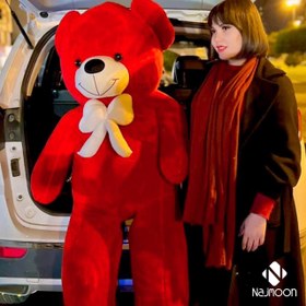 تصویر عروسک خرس قرمز 165 سانت Big Red bear doll 150 cm