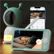 تصویر دوربین کودک، مانیتور کودک BOIFUN با کیفیت 2K بدون نیاز به اینترنت با دوربین دید در شب نمونه تست فروشگاه بوده و به عنوان کارکرده قیمت گذاری شده BOIFUN 2K Wifi Video Baby Monitor, App & 5'' Screen Control, Night Light, Motion&Cry Detection, PTZ, Auto Tracking, 3000mAh Battery,Humidity & Temperature Sensor, Baby Monitor with Camera Night Vision